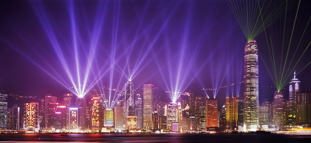 Lo spettacolo di luce LED ENELTEC a Hong Kong