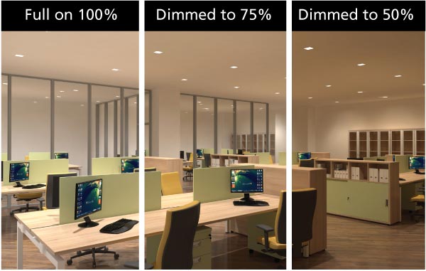 Diversi punti di diverso impianto di illuminazione a LED