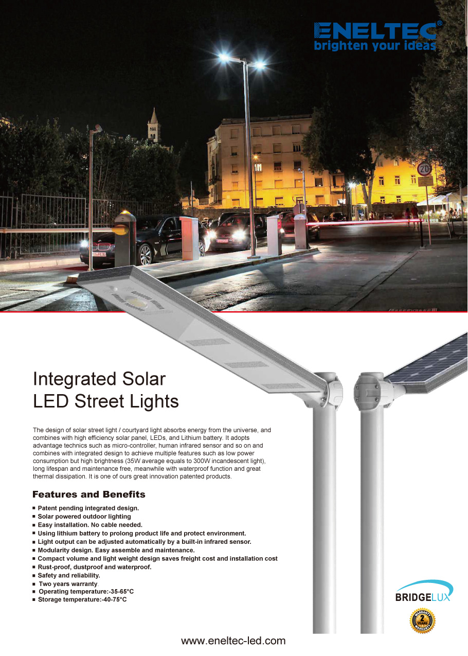 Luci solare LED Street Integrated